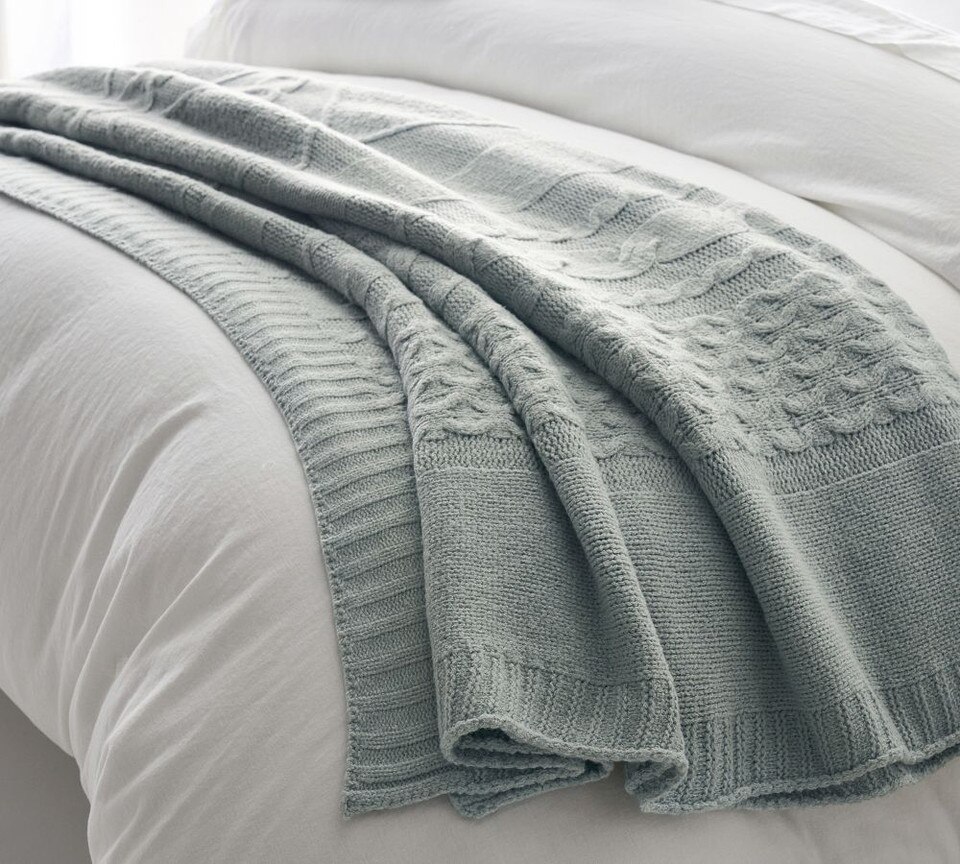 Oversized Cable Knit Blanket Pottery Barn Australia